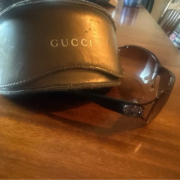 Gucci Dark Brown Sunglasses with Case - Picture 2 of 13